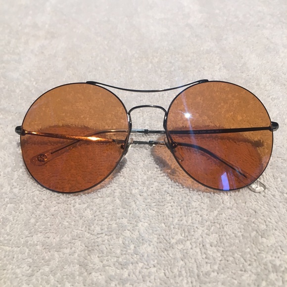 Gucci Other - GUCCI 🇮🇹 ROUND METAL FRAME AMBER SUNGLASSES *NEW